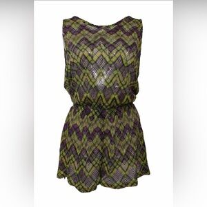 Missoni Zigzag Jumpsuit in Green and Purple